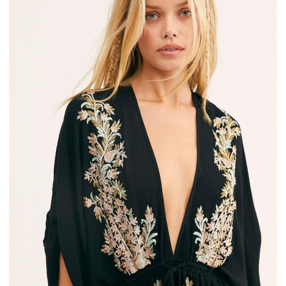 Free People Pretty Pineapple Dress.  SZ M - Picture 4 of 6